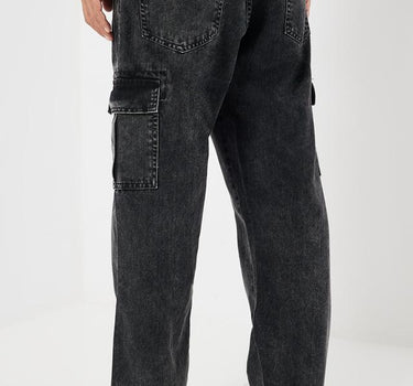 Solid Cotton Relaxed Fit Men's Jeans