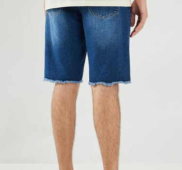 Solid Cotton Relaxed Fit Men's Shorts