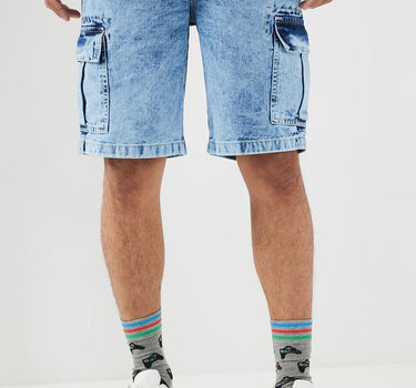 Solid Cotton Relaxed Fit Men's Shorts