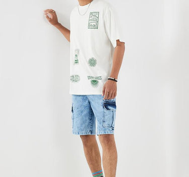 Solid Cotton Relaxed Fit Men's Shorts