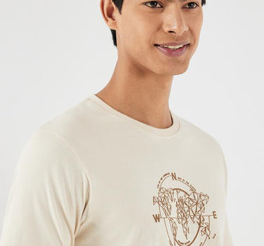 Printed Cotton Round Neck Men's T-Shirt