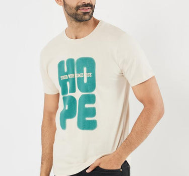 Graphic Print Cotton Round Neck Men's T-Shirt