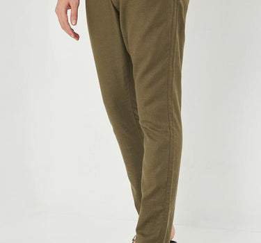Textured Cotton Regular Fit Men's Trousers