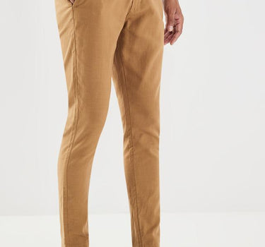 Textured Cotton Regular Fit Men's Trousers