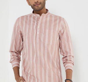 Stripes Cotton Regular Fit Men's Casual Wear Shirt