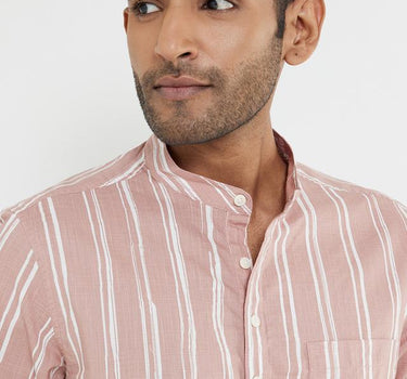 Stripes Cotton Regular Fit Men's Casual Wear Shirt