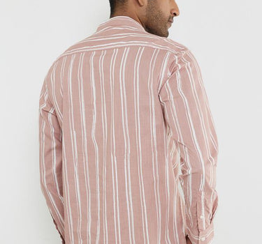 Stripes Cotton Regular Fit Men's Casual Wear Shirt