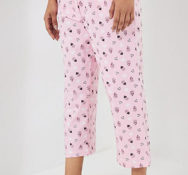 Printed Cotton Regular Fit Women's Pyjamas