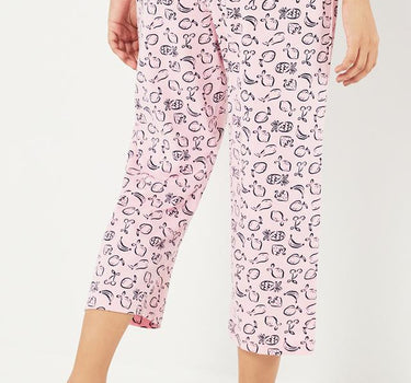 Printed Cotton Regular Fit Women's Pyjamas