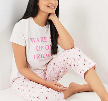 Printed Cotton Regular Fit Women's Pyjamas