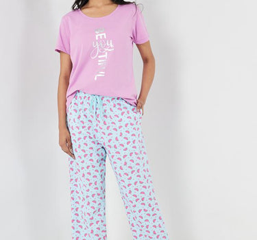 Printed Cotton Regular Fit Women's Pyjamas