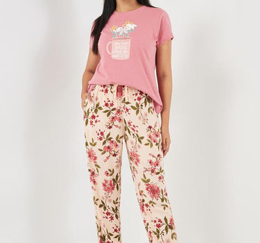 Printed Viscose Regular Fit Women's Pyjamas