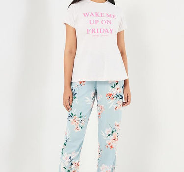 Printed Viscose Regular Fit Women's Pyjamas