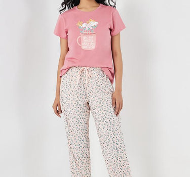 Printed Viscose Regular Fit Women's Pyjamas