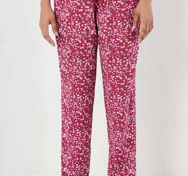 Printed Viscose Regular Fit Women's Pyjamas