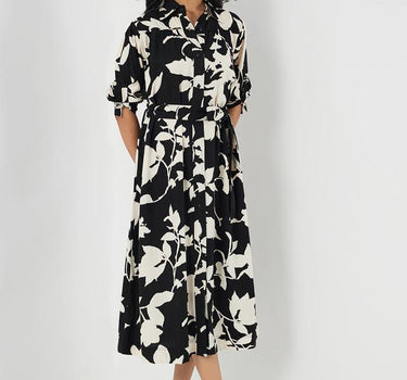 Printed Viscose Regular Fit Women's Midi Dress