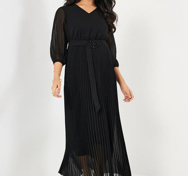 Solid Polyester Regular Fit Women's Maxi Dress