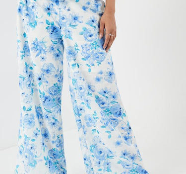 Printed Cotton Flared Fit Women's Pants