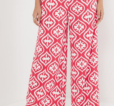 Geometric Print Regular Fit Cotton Women's Casual Wear Pants