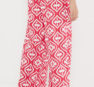 Geometric Print Regular Fit Cotton Women's Casual Wear Pants