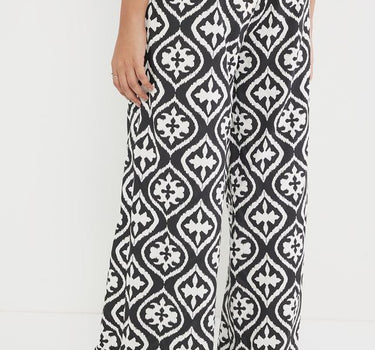 Geometric Print Regular Fit Cotton Women's Casual Wear Pants