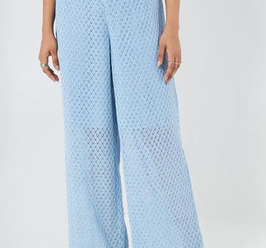 Textured Cotton Regular Fit Women's Pants