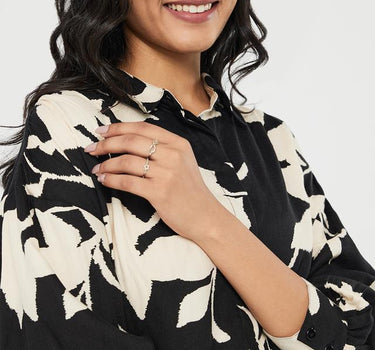 Printed Viscose Regular Fit Women's Shirt