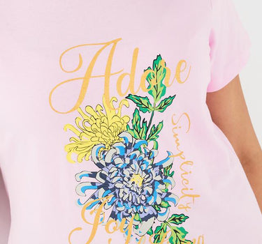 Printed Cotton Round Neck Women's T-Shirt