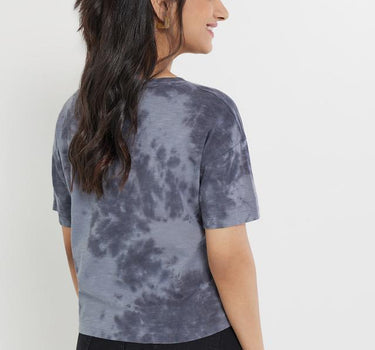 Tie And Dye Cotton Round Neck Women's T-Shirt