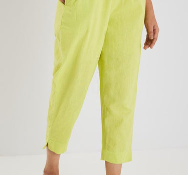 Solid Regular Fit Blended Fabric Women's Casual Wear Pants