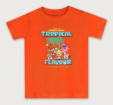 Printed Cotton Round Neck Boys T-Shirt