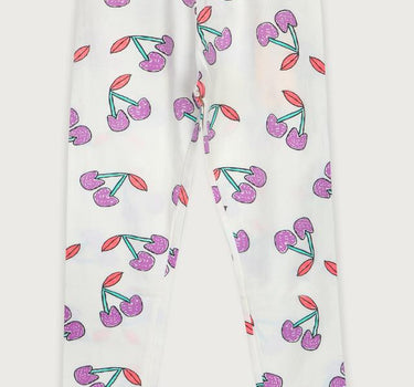 Printed Blended Fabric Regular Fit Girls Leggings