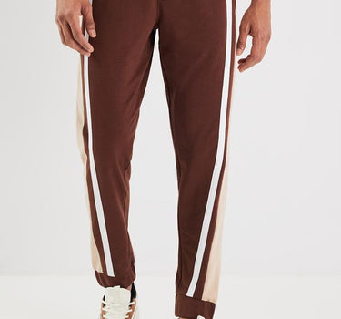 Color Block Polyester Cotton Regular Fit Men's Joggers