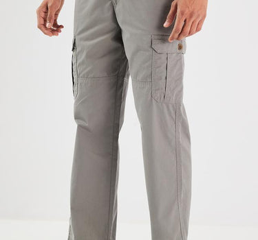 Solid Cotton Straight Fit Men's Casual Wear Trousers