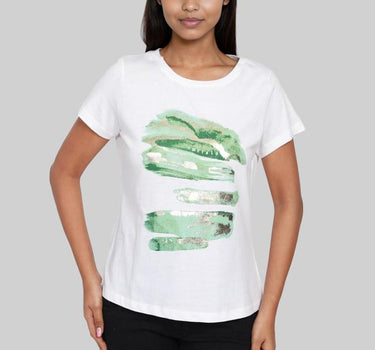 Printed Cotton Round Neck Women's T-Shirt